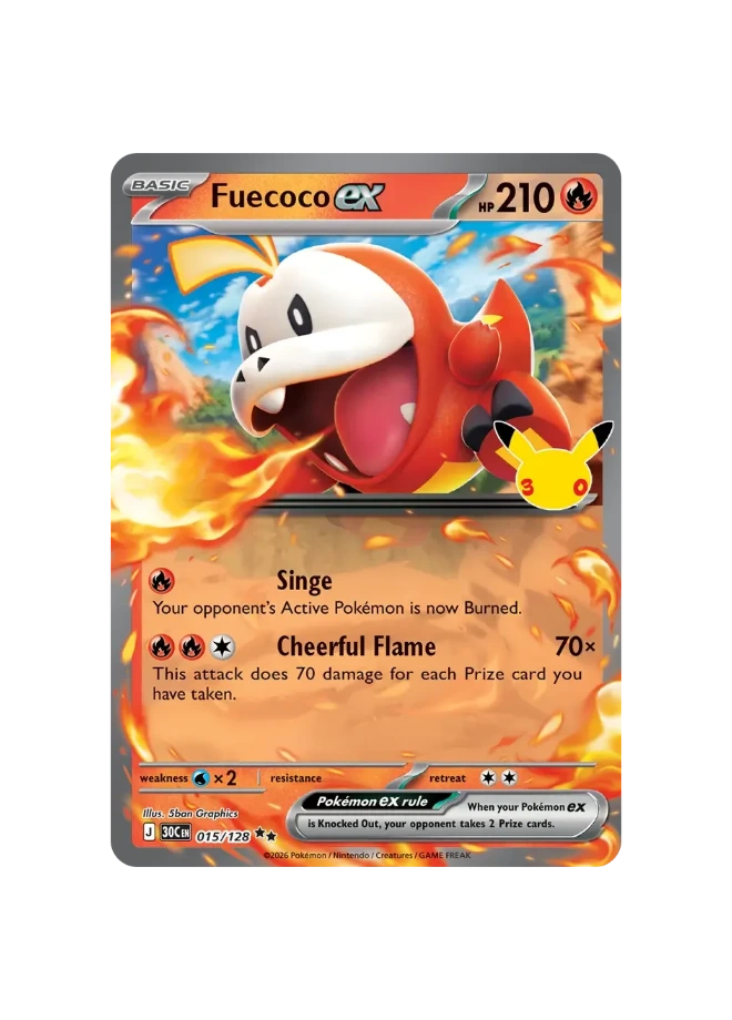 Pokémon TCG - 30C EN 015/128 - Fuecoco Ex