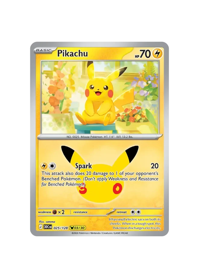 Pokémon TCG - 30C EN 025/128 - 03/30 - Pikachu