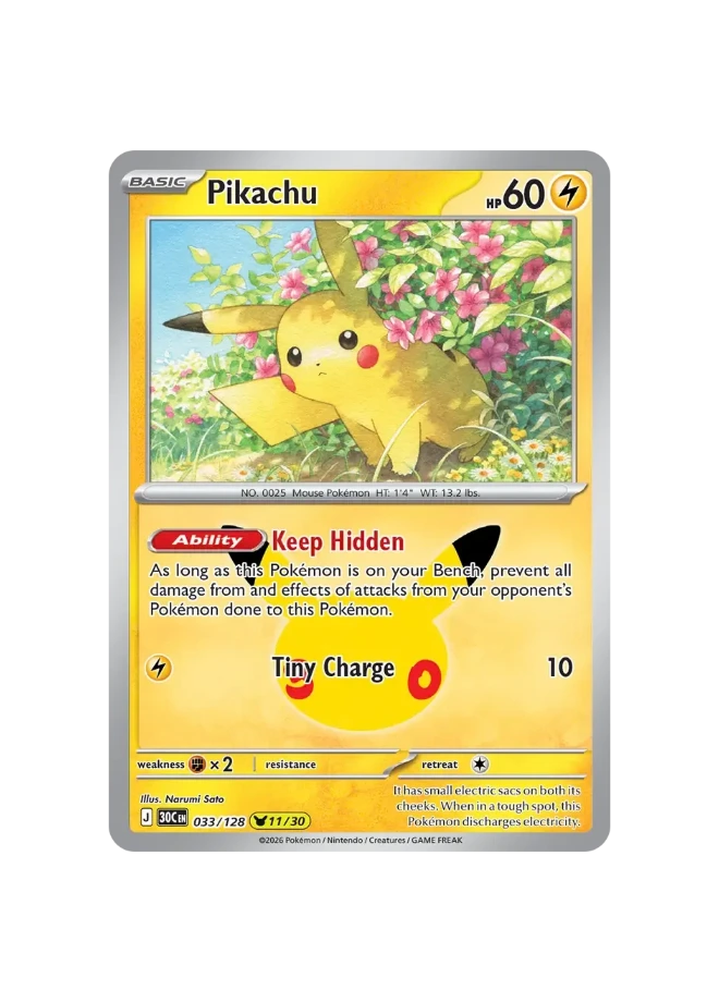 Pokémon TCG - 30C EN 033/128 - 11/30 - Pikachu