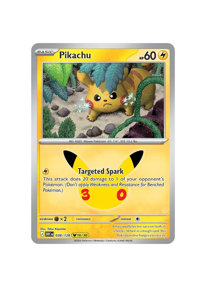 Pokémon TCG - 30C EN 038/128 - 16/30 - Pikachu