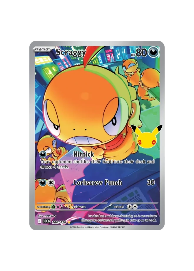 Pokémon TCG - 30C EN 140/128 - Scraggy