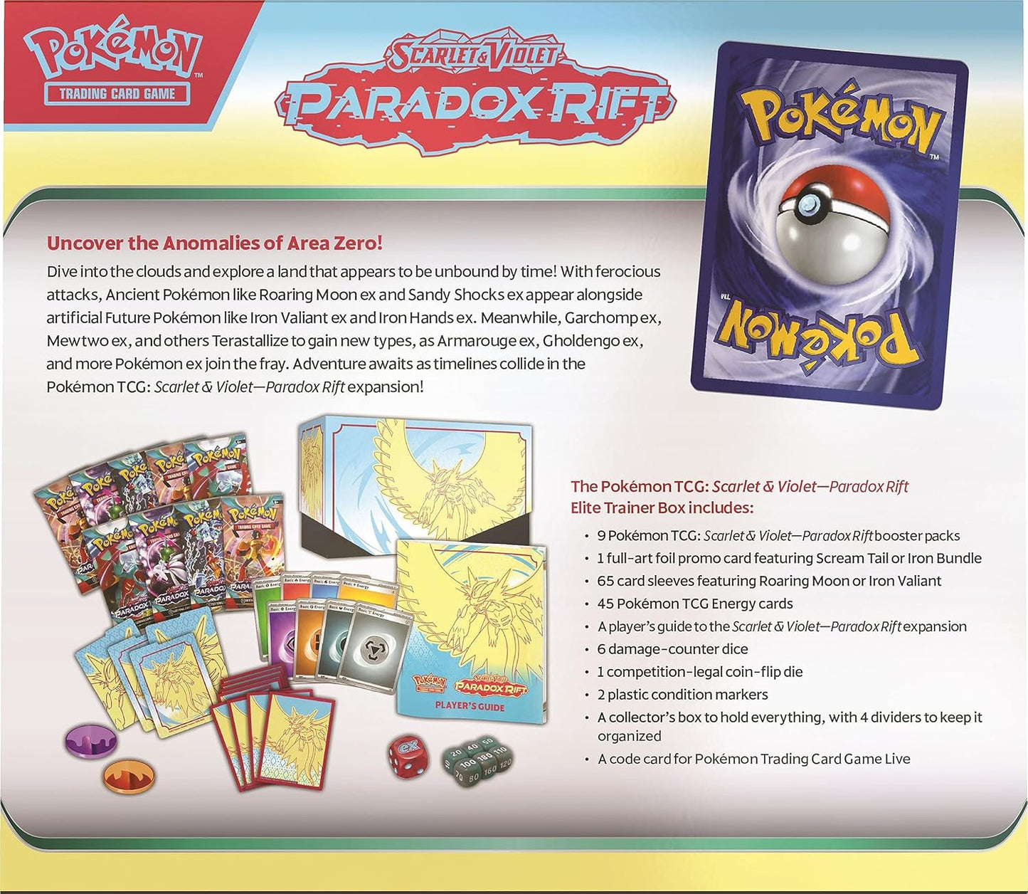 Pokémon TCG - Elite Trainer Box - Paradox Rift Roaring Moon (EN) 2023