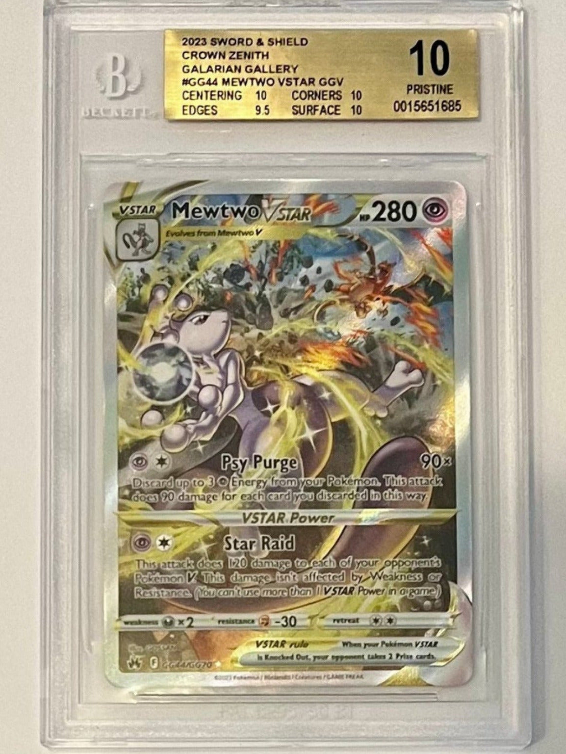 Pokémon TCG - Crown Zenith GG44/GG70 - BGS 10 - Mewtwo Vstar
