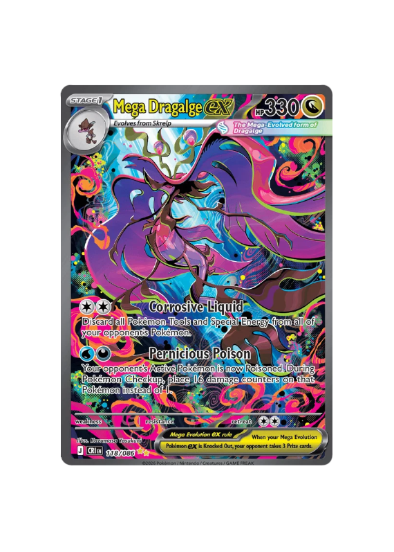 Pokémon TCG - CRI EN 118/086 - Mega Dragalge EX