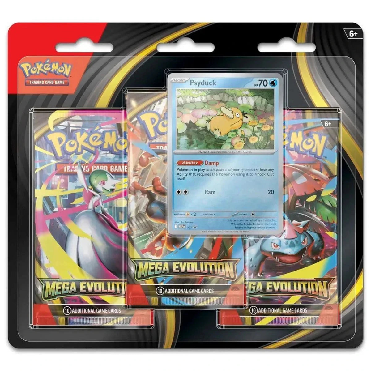 Pokémon TCG - Mega Evolution Psyduck 3er Promo Blister Pack (EN) 2025