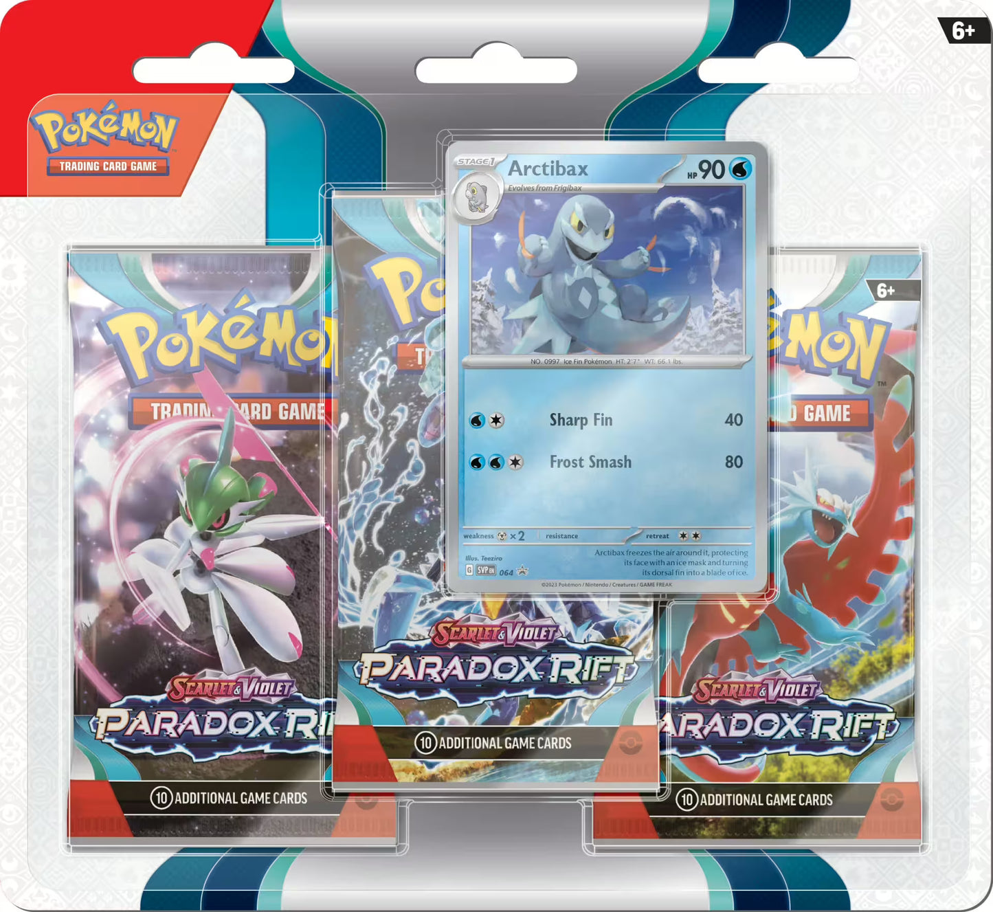 Pokémon TCG - Paradox Rift Arctibax 3er Promo Booster Blister Pack (EN) 2023