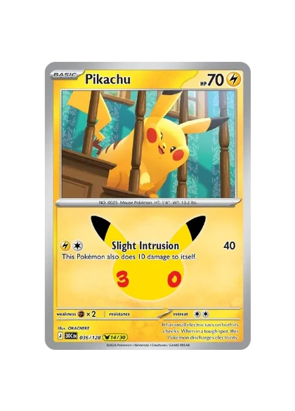 Pokémon TCG - 30C EN 036/128 - 14/30 - Pikachu