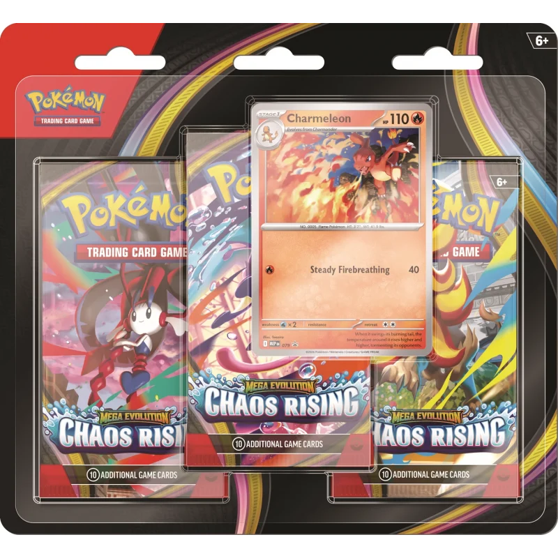 Pokémon TCG - Chaos Rising Charmeleon - 3er Booster Blister Pack (EN) 2026