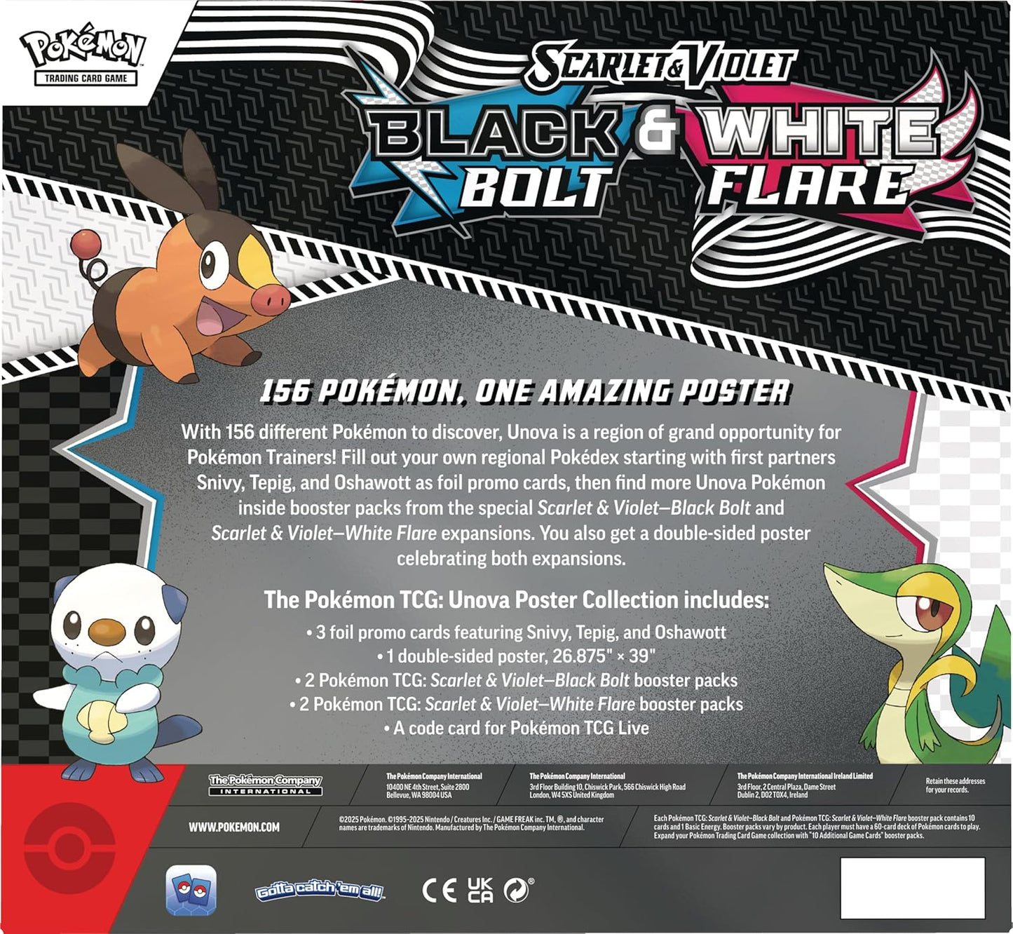 Pokémon TCG - Black Bolt White Flare Pooster Collection Box (EN) 2025