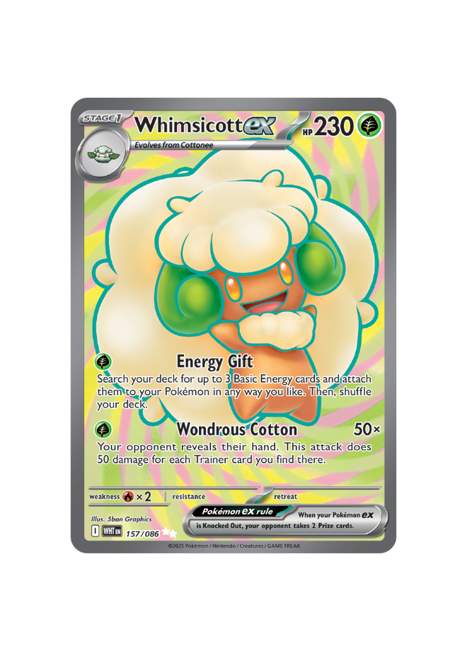 Pokémon TCG - WHT EN 157/086 Whimsicott ex