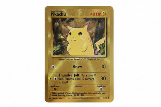 Pokémon TCG - Promo Card - 58/102 Gold Card Metal Holo - Pikachu Celebrations