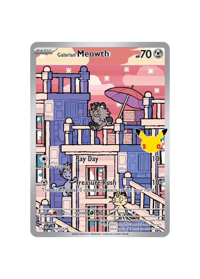 Pokémon TCG - 30C EN 141/128 - Galarian Meowth