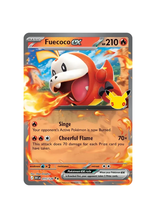 Pokémon TCG - 30C EN 015/128 - Fuecoco Ex