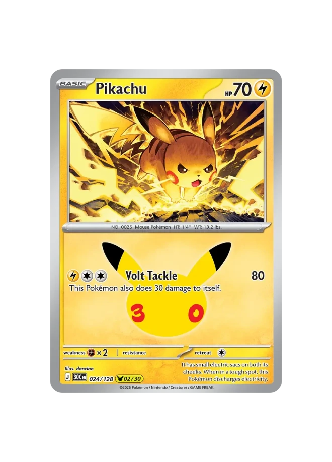 Pokémon TCG - 30C EN 024/128 - 02/30 - Pikachu