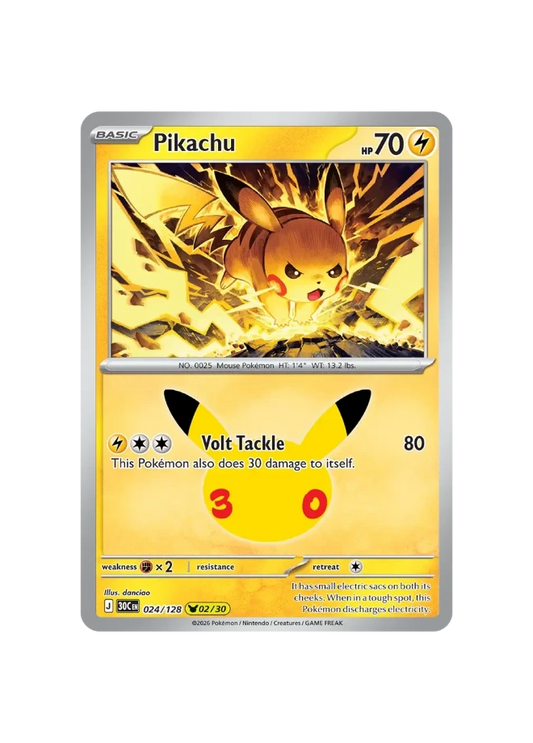 Pokémon TCG - 30C EN 024/128 - 02/30 - Pikachu