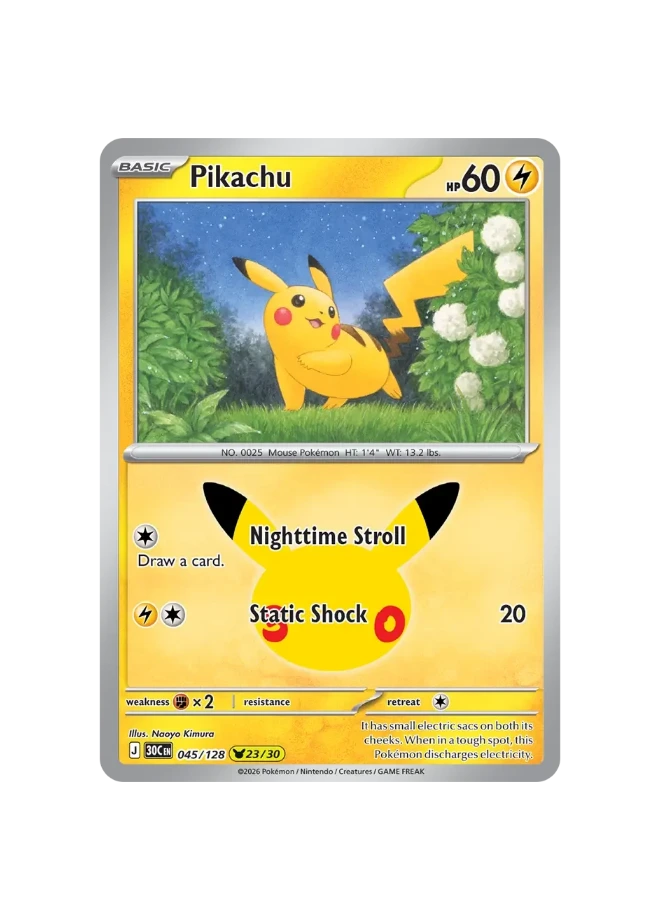 Pokémon TCG - 30C EN 045/128 - 23/30 - Pikachu