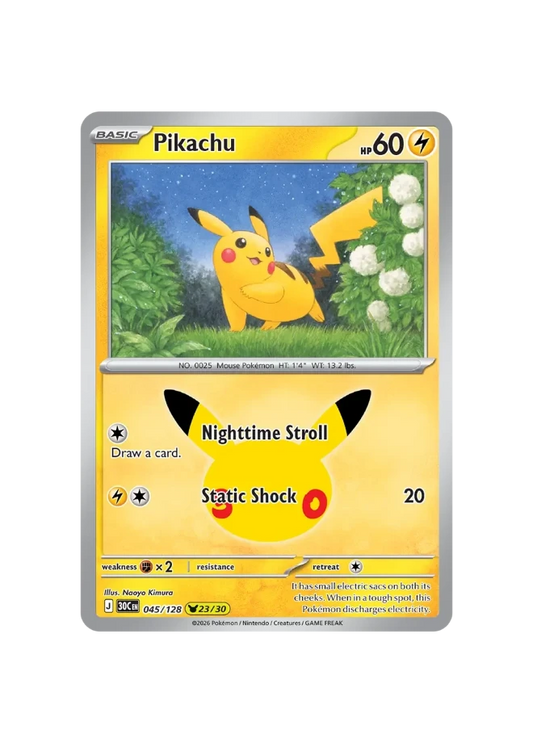 Pokémon TCG - 30C EN 045/128 - 23/30 - Pikachu