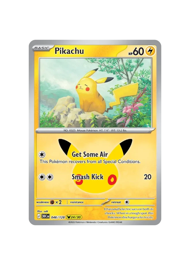 Pokémon TCG - 30C EN 046/128 - 24/30 - Pikachu