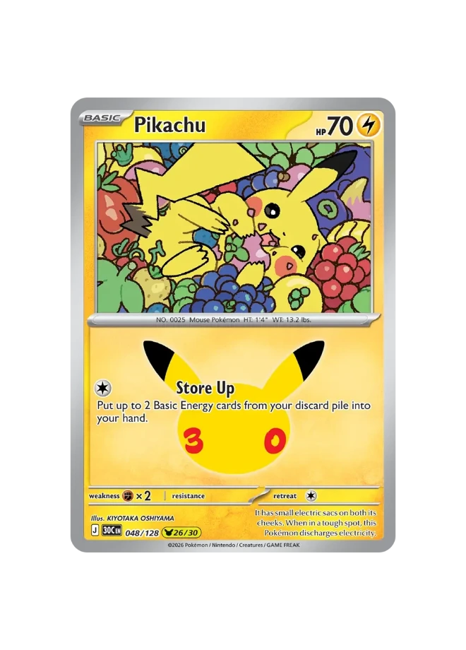 Pokémon TCG - 30C EN 048/128 - 26/30 - Pikachu