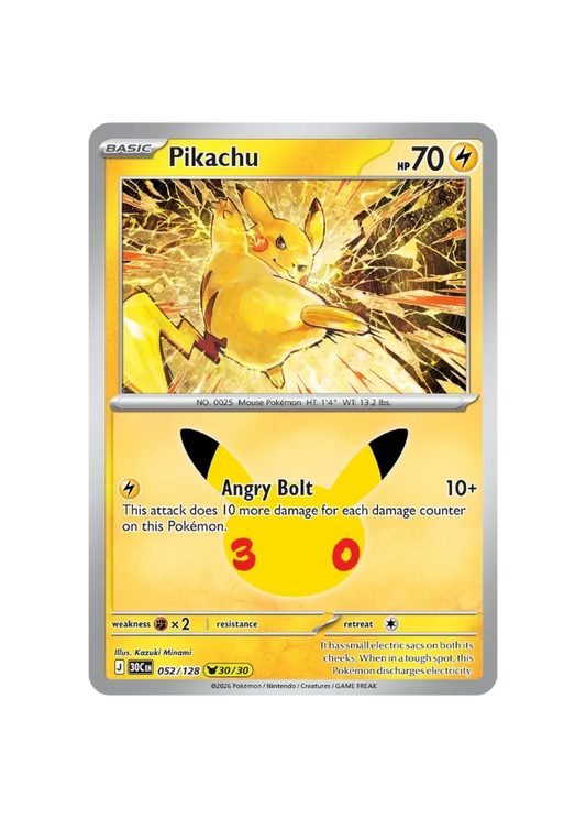 Pokémon TCG - 30C EN 052/128 - 30/30 - Pikachu