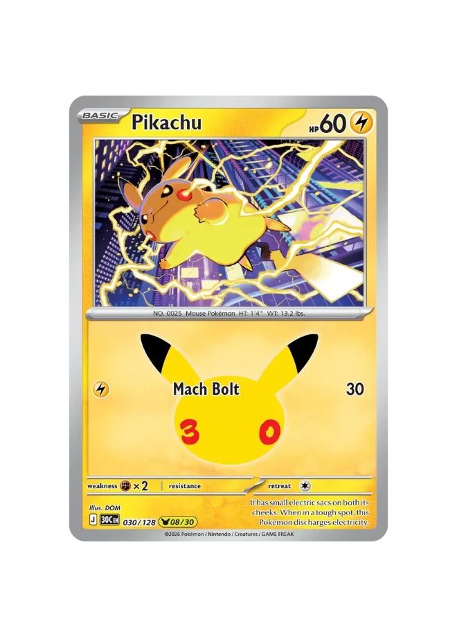 Pokémon TCG - 30C EN 030/128 - 08/30 - Pikachu