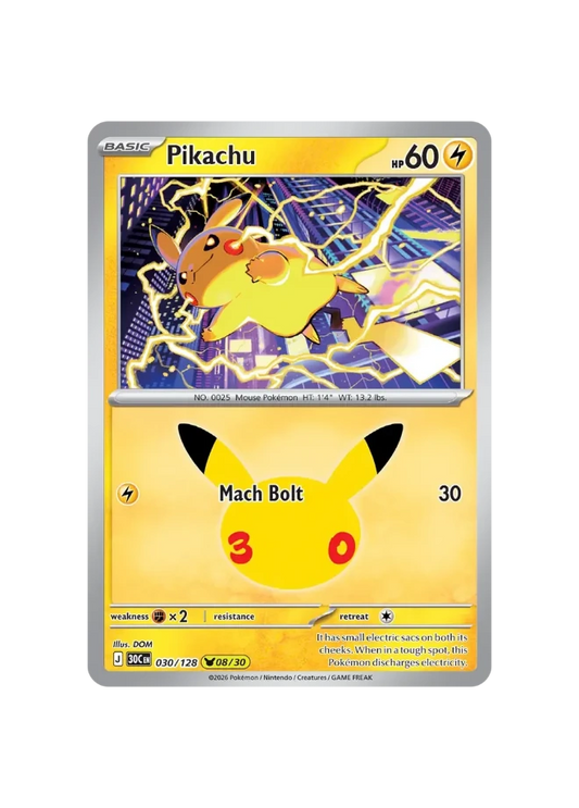 Pokémon TCG - 30C EN 030/128 - 08/30 - Pikachu