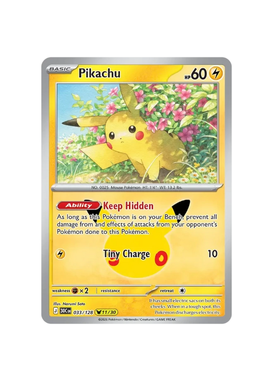 Pokémon TCG - 30C EN 033/128 - 11/30 - Pikachu