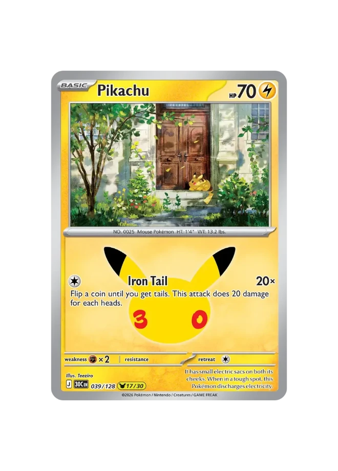Pokémon TCG - 30C EN 039/128 - 17/30 - Pikachu