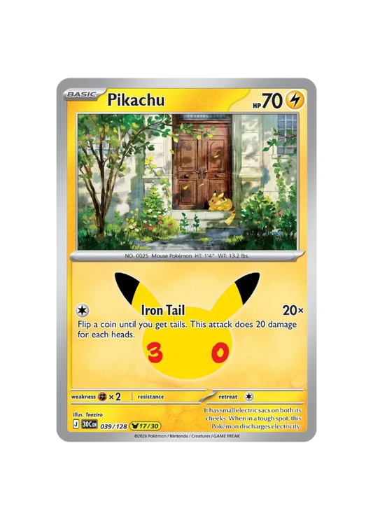 Pokémon TCG - 30C EN 039/128 - 17/30 - Pikachu