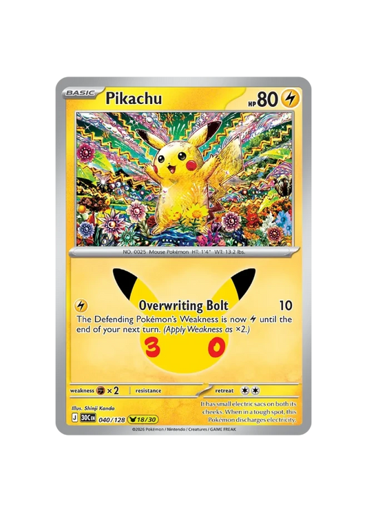 Pokémon TCG - 30C EN 040/128 - 18/30 - Pikachu
