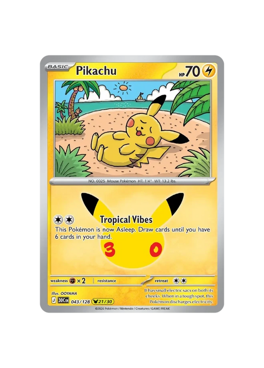 Pokémon TCG - 30C EN 043/128 - 21/30 - Pikachu