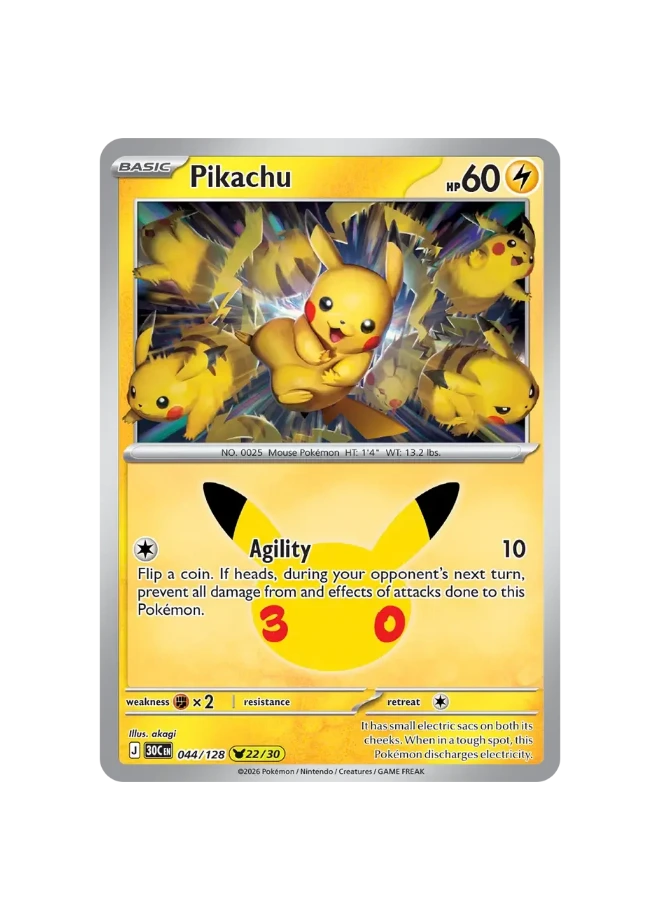 Pokémon TCG - 30C EN 044/128 - 22/30 - Pikachu