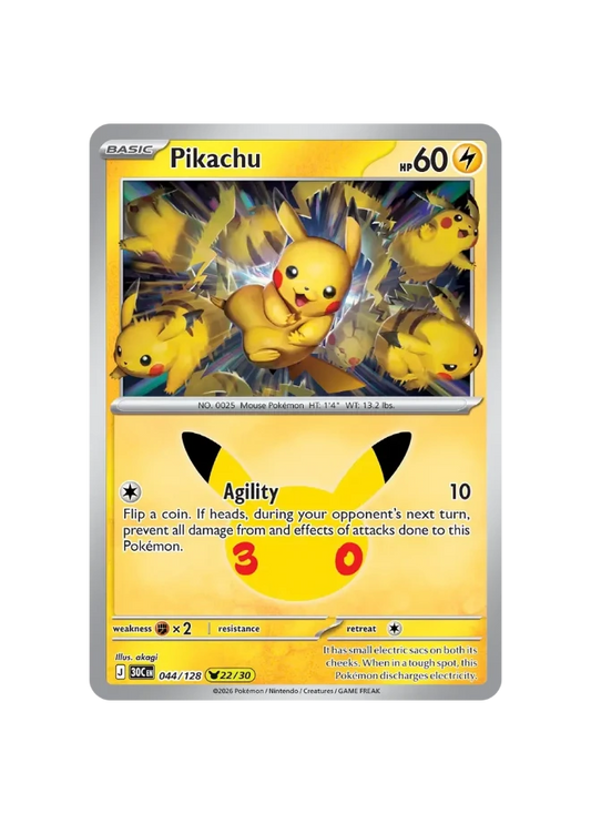 Pokémon TCG - 30C EN 044/128 - 22/30 - Pikachu