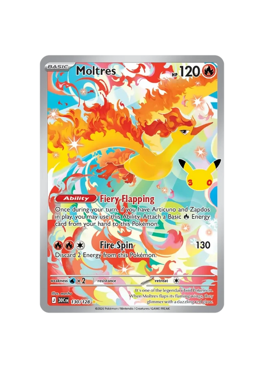 Pokémon TCG - 30C EN 130/128 - Moltres