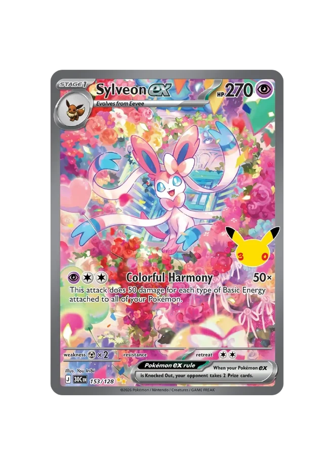 Pokémon TCG - 30C EN 153/128 - Sylveon Ex