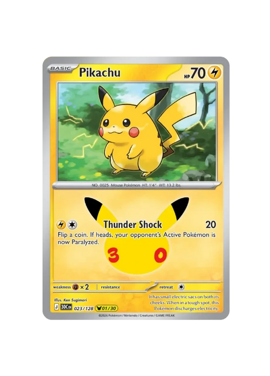 Pokémon TCG - 30C EN 023/128 - 01/30 - Pikachu