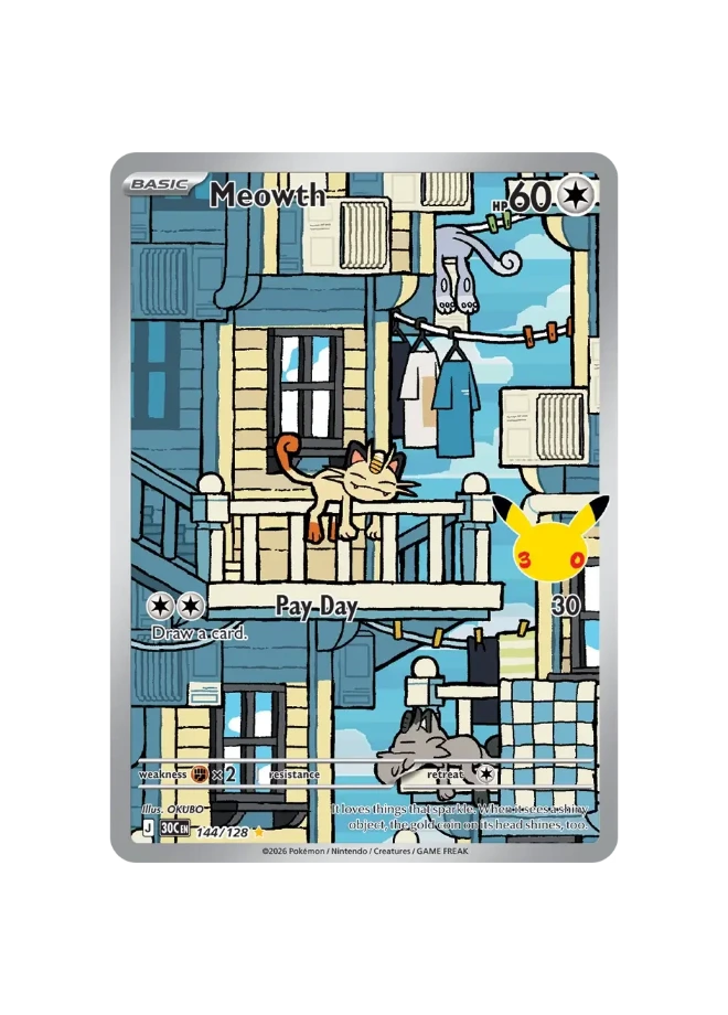 Pokémon TCG - 30C EN 144/128 - Meowth