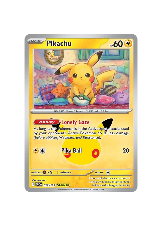 Pokémon TCG - 30C EN 028/128 - 06/30 - Pikachu