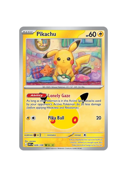Pokémon TCG - 30C EN 028/128 - 06/30 - Pikachu