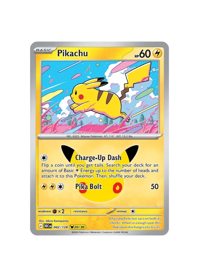 Pokémon TCG - 30C EN 042/128 - 20/30 - Pikachu