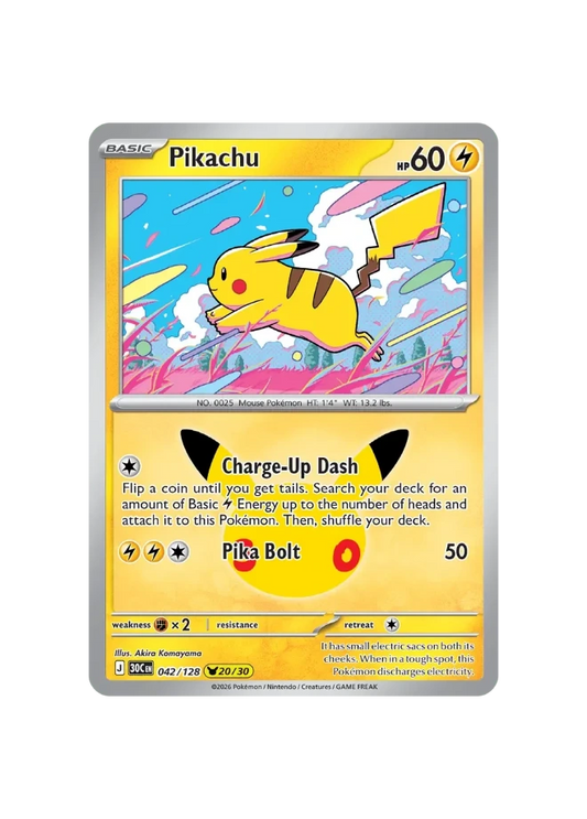 Pokémon TCG - 30C EN 042/128 - 20/30 - Pikachu