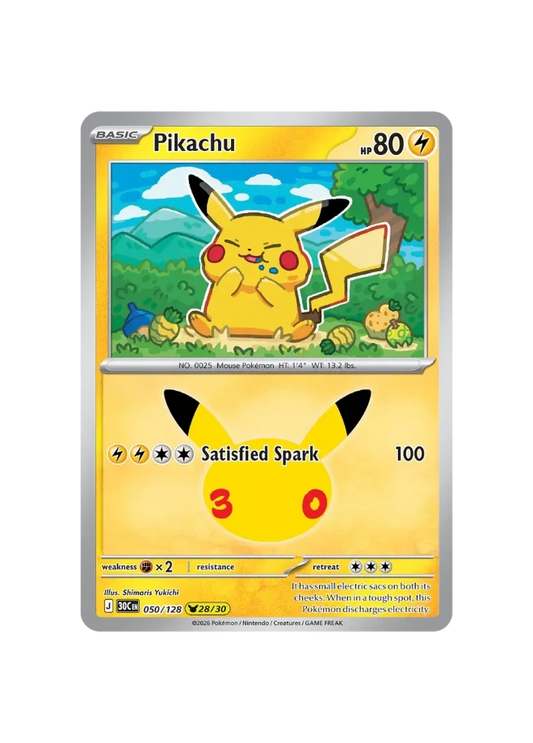 Pokémon TCG - 30C EN 050/128 - 28/30 - Pikachu