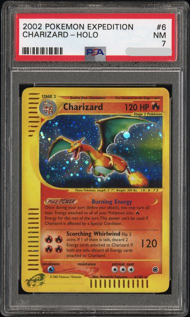 Pokémon TCG - 2002 POKEMON EXPEDITION #6 CHARIZARD-HOLO PSA 7