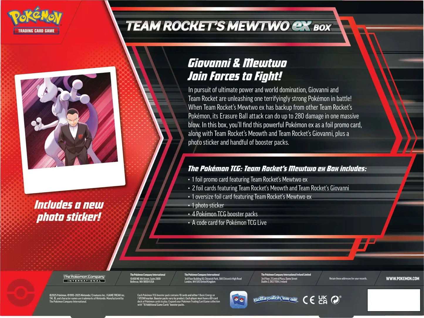 Pokémon TCG - Team Rockets Mewtwo Ex Box (EN) 2025