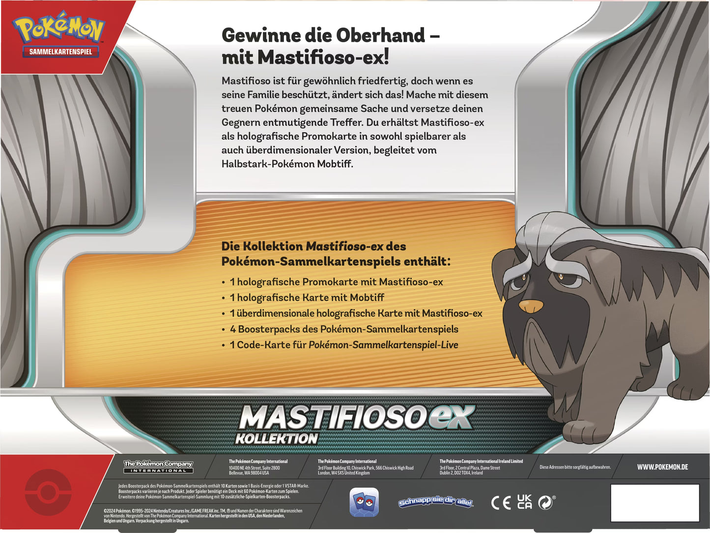 Pokémon TCG - Mastifioso Ex Kollektion Box (DE) 2024