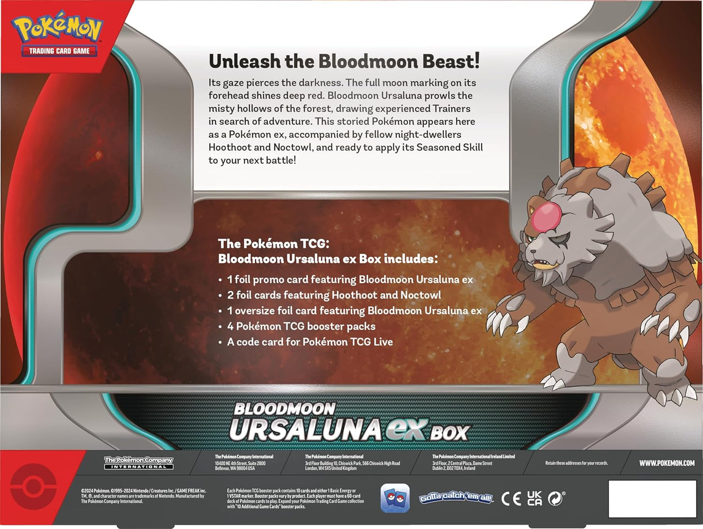 Pokémon TCG - Paradox Rift Bloodmoon Ursuluna Ex Collection Box (EN) 2024