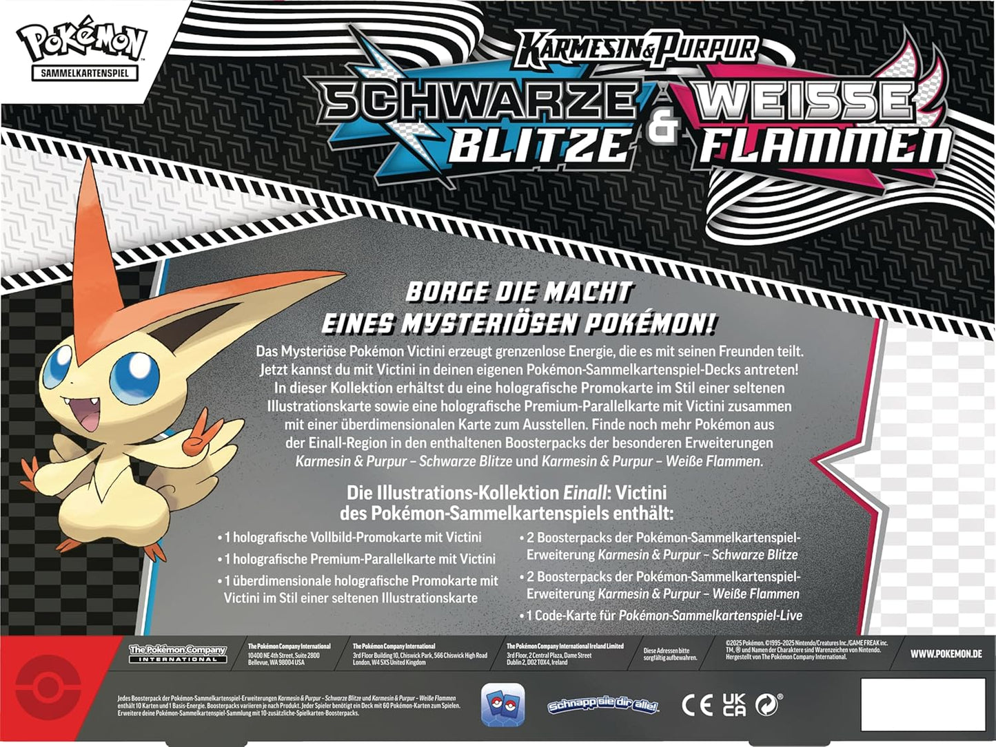 Pokémon TCG - Black Bolt White Flare Victini Kollektion Box (DE) 2025