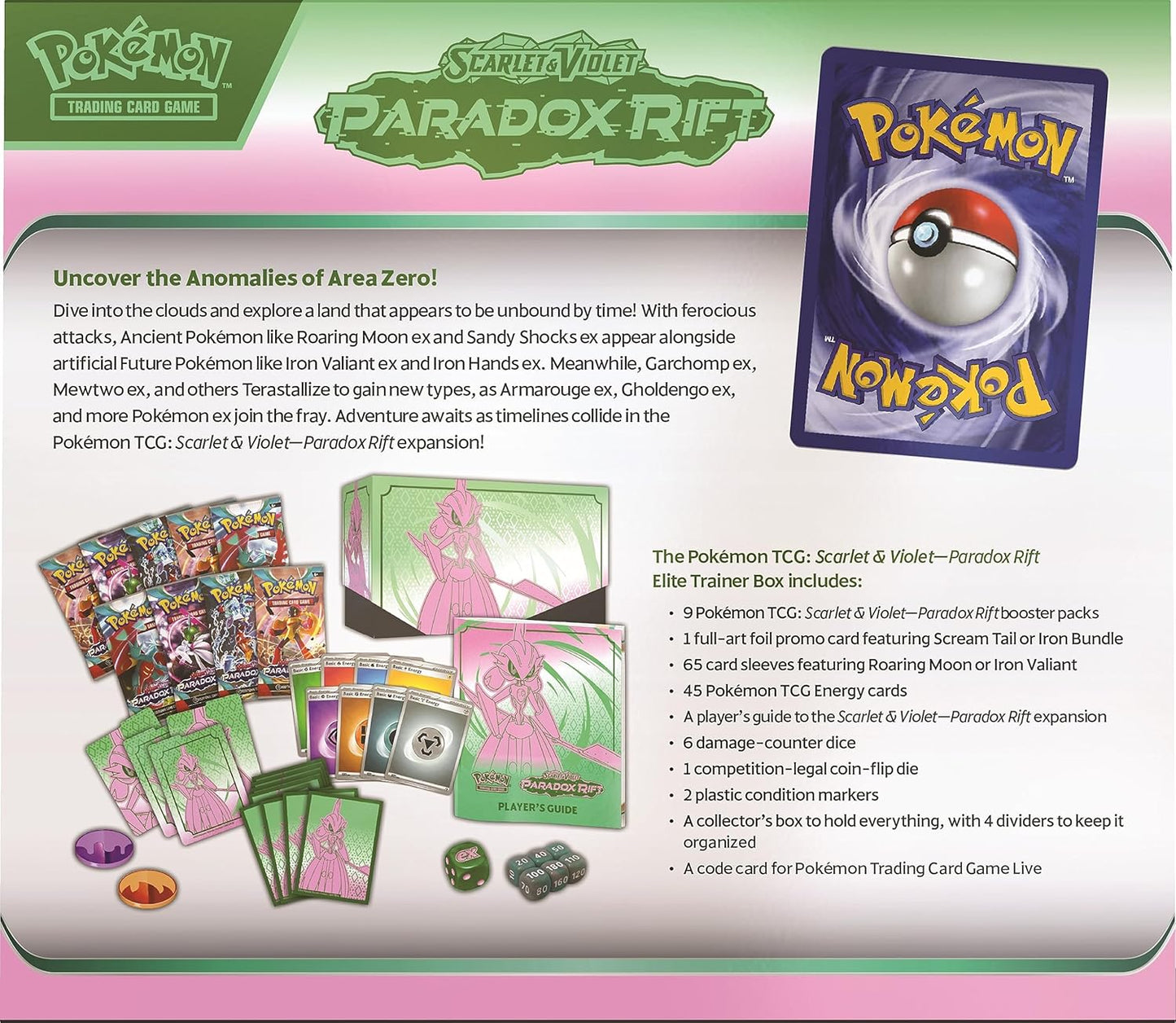 Pokémon TCG - Elite Trainer Box - Paradox Rift Iron Valiant (EN) 2023
