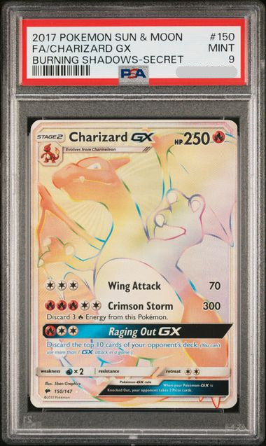 Pokémon TCG -  SUN & MOON BURNING SHADOWS #150 CHARIZARD GX BURNING PSA 10
