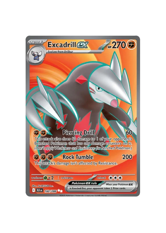 Pokémon TCG - BLK EN 160/086 - Excadrill EX